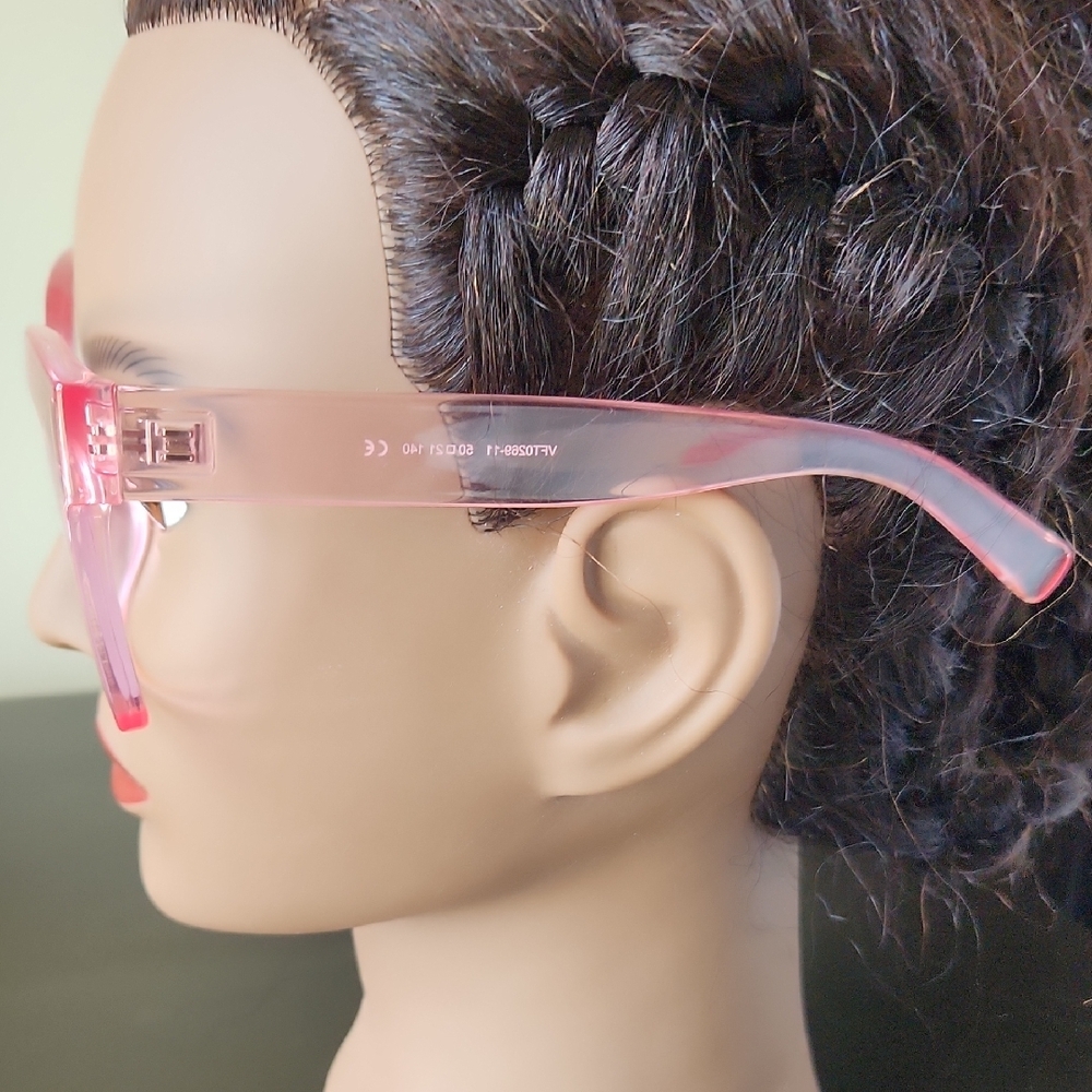 Zeelool Malcolm Square Pink Nonprescription Glasses - Picture 4 of 6